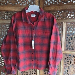 Alpine Design Red and Black Plaid Men's Shirt